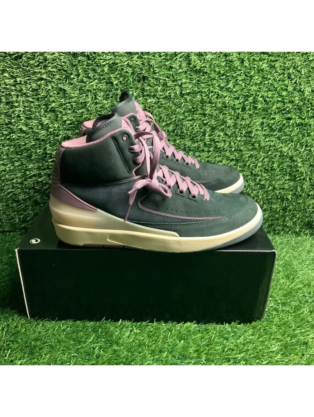 Nike Air Jordan 2 Retro Off Noir-Mauve Womens Sz 11-Mens Sz 9.5